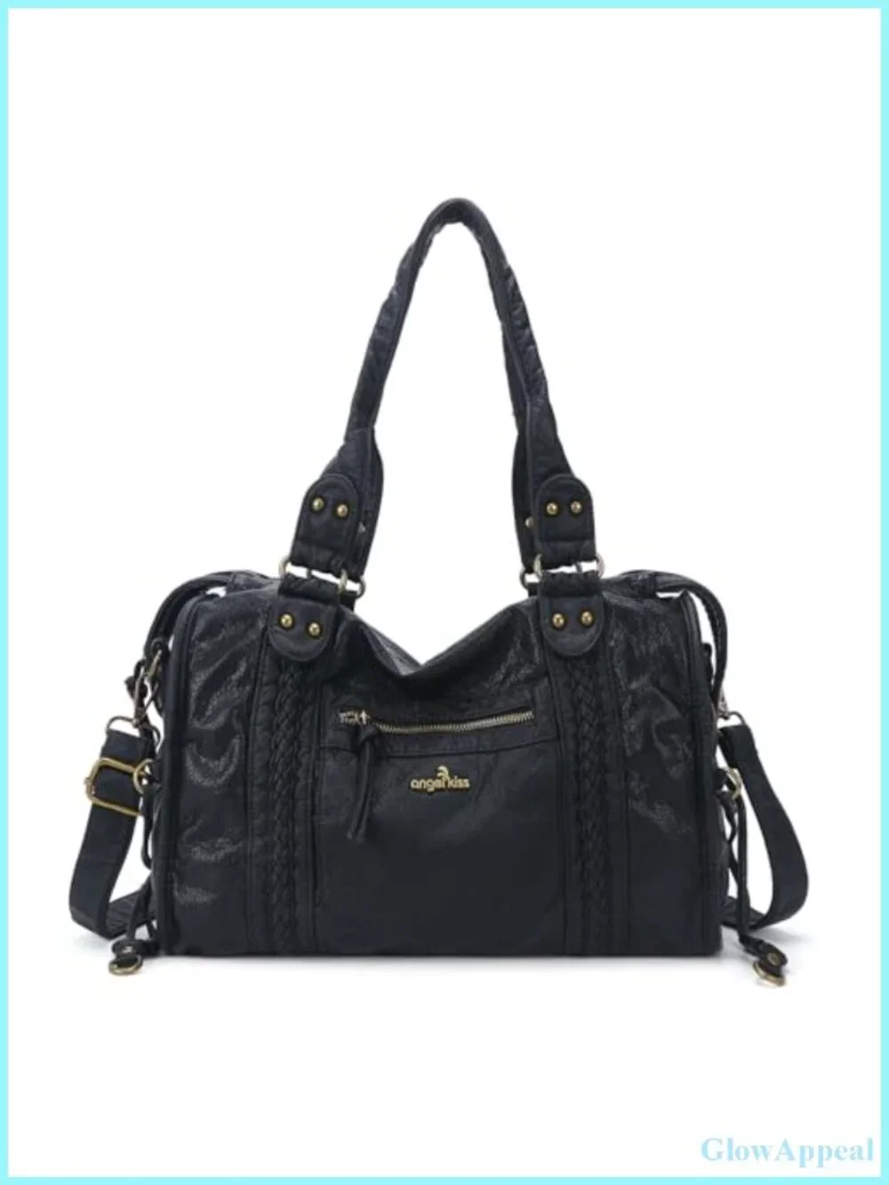 Vegan Leather Hobo Satchel Tote Handbag Large Shoulder Bag Womens 15.6 Laptop